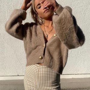 Princess Polly MERLO CARDIGAN BEIGE